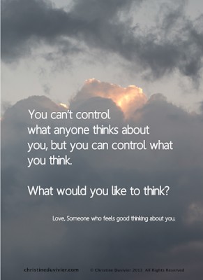 Image for "You control what you think"